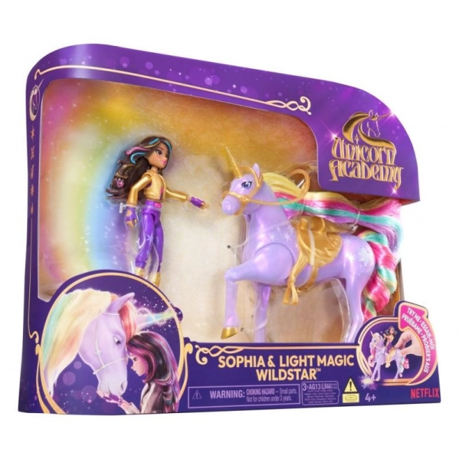 Unicorn Academy Light-Up Unicorn and Sophia Figure 11cm