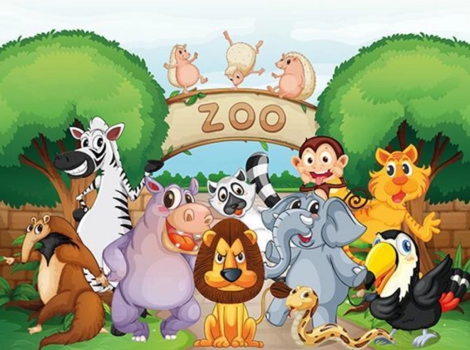 Wooden Puzzle Welcome to the Zoo 100 Pieces