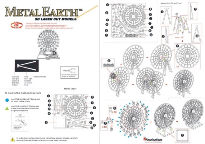 3D Puzzle Metal Earth Ferris Wheel