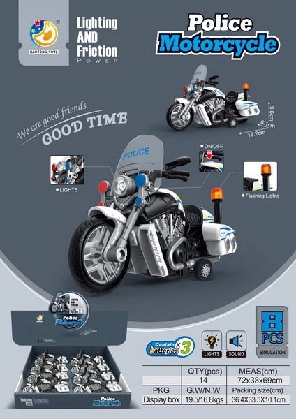 Polizei Motorradspielzeug mit Effekten