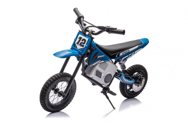 Battery-Powered Blue Kids Motocross Bike