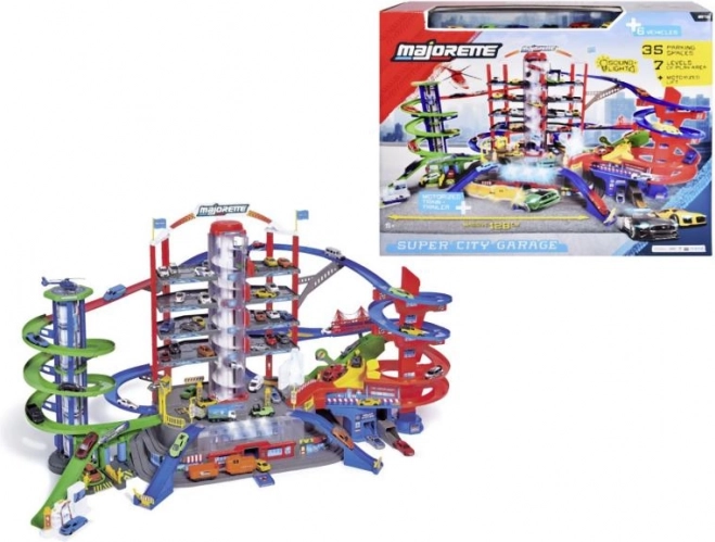 Super City Garage met autootjes en trein