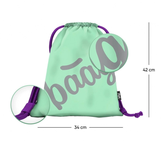 Mint Skate Drawstring Bag