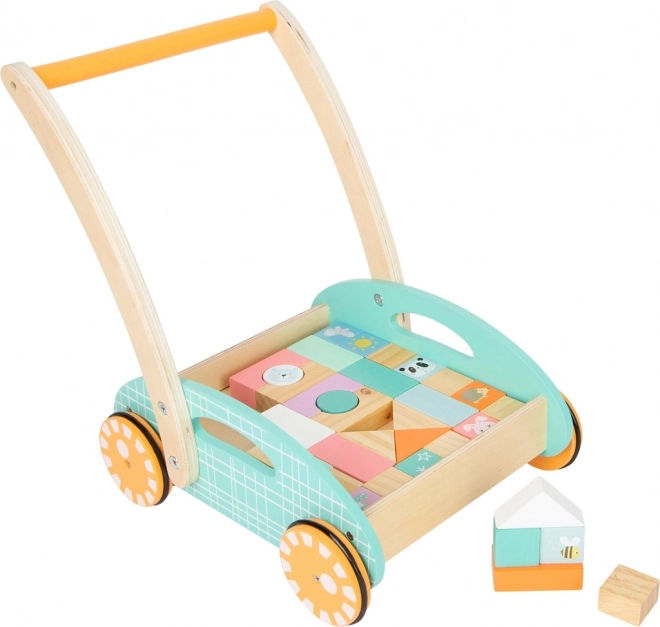 Pastel Wooden Block Trolley