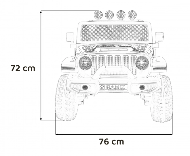 Detské terénne auto Off-Road červené – Ružová