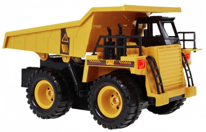 Remote Controlled Dump Truck Toy for Kids 3+ with Sound and Accessories