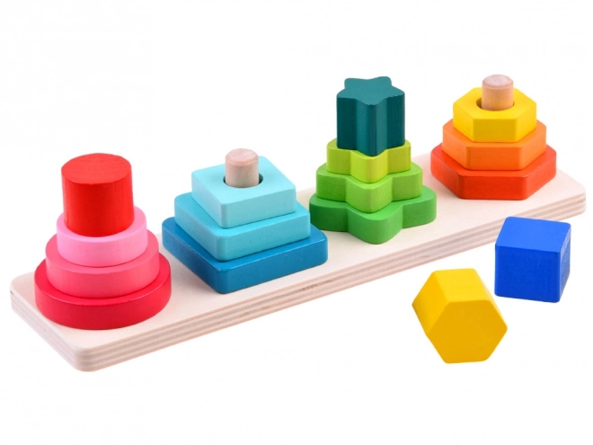 Colorful Wooden Logic Puzzle Sorter Toy