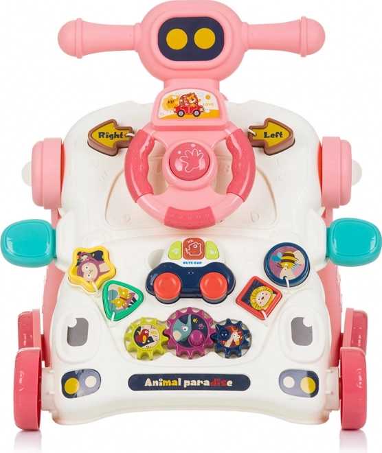 Chipolino Interactive 3-in-1 Car Walker Pink