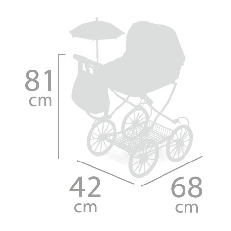 Folding Doll Stroller with Bag and Accessories