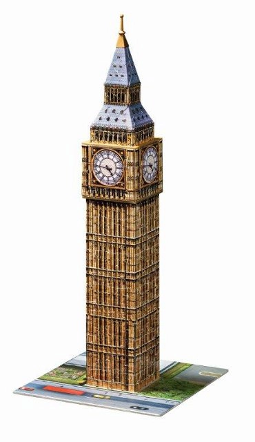 Detailed model of the Big Ben tower