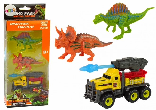 Dinosaur Figure Set with Rocket Car