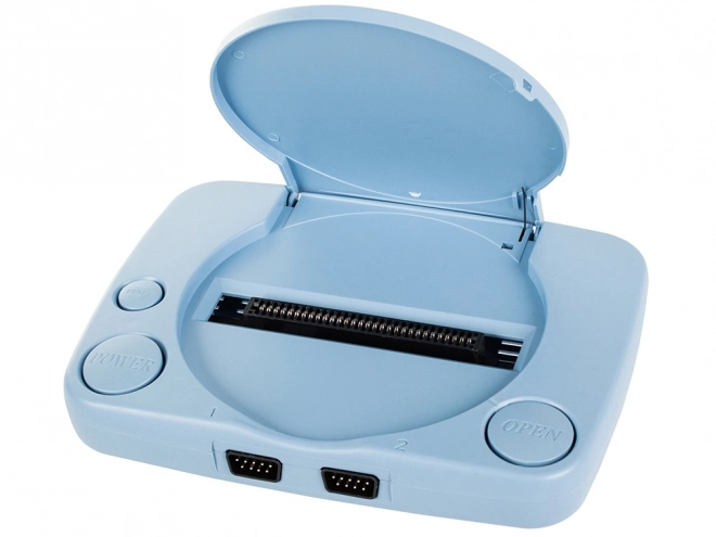 Retro-Spielkonsole mit Pistole und Controllern