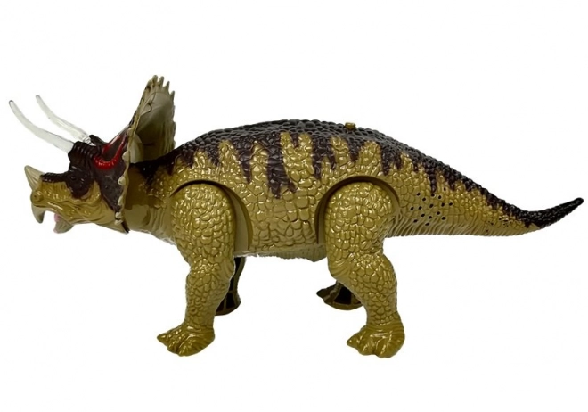 Battery Operated Green Triceratops Dinosaur Toy