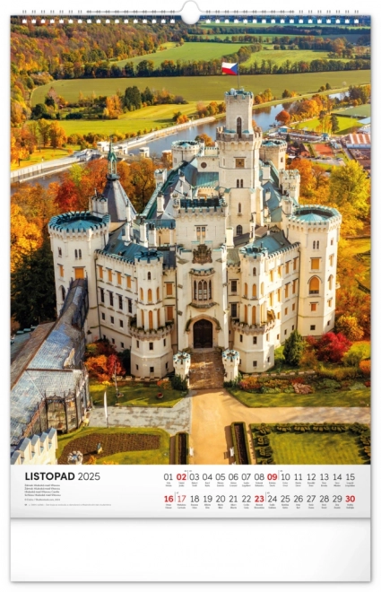 Wall Calendar Castles and Chateaux 2025