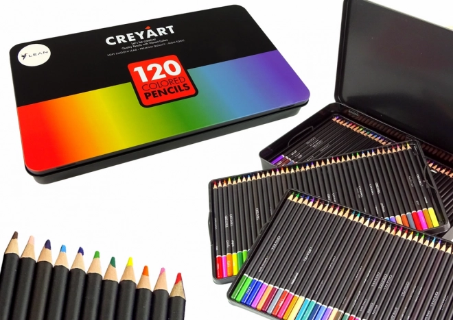 Artistic Colored Pencils Set in Metal Case