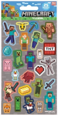 nalepke Minecraft sive, 25 kos