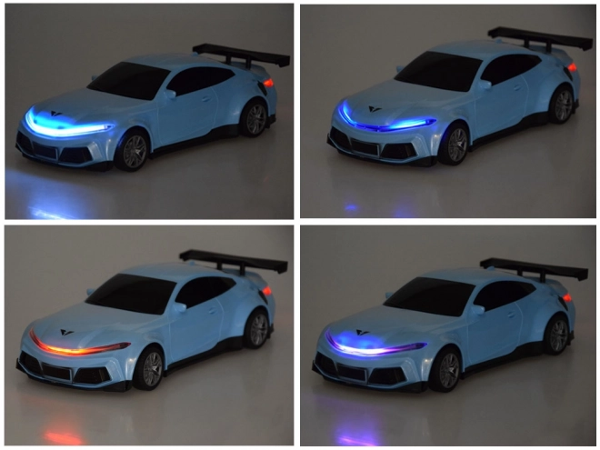 Remote Control Electric Car with Charging Station and Colorful Lights