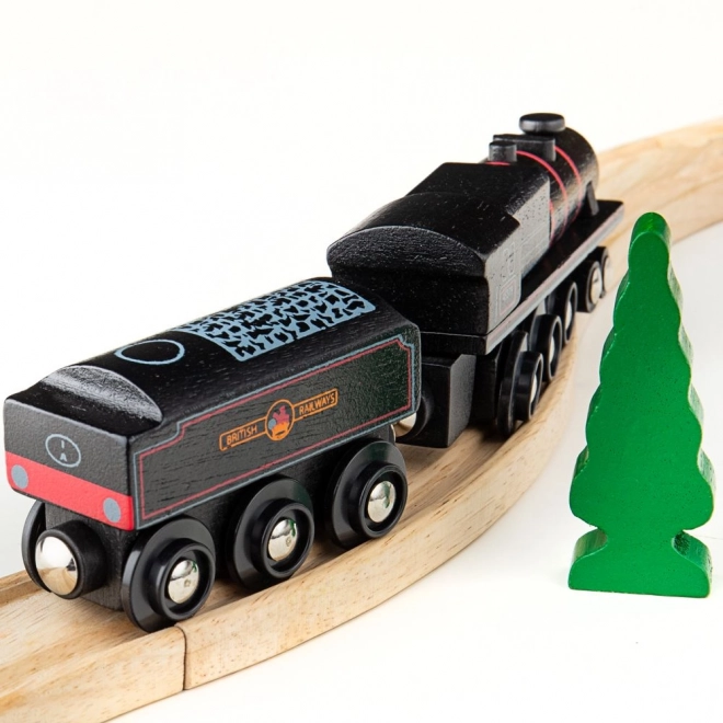 Bigjigs Rail Wooden Replica Locomotive Black 5 Engine