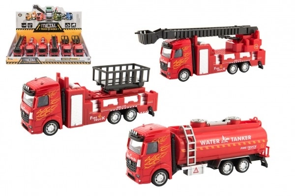 Fire Engine Toy Cars 21-23cm with Pullback Mechanism