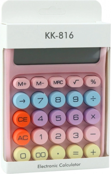 Rosa Batteriebetriebener Taschenrechner für Büro und Schule