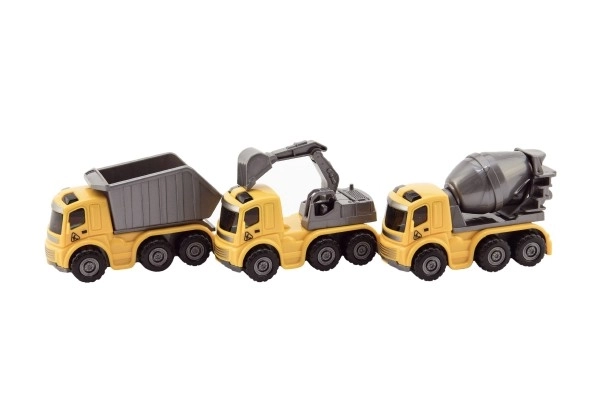 Construction Vehicles on Friction 10cm - 3 Types, Box of 12