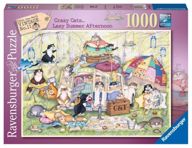 Ravensburger Puzzle Crazy Cats Summer Afternoon 1000 Pieces