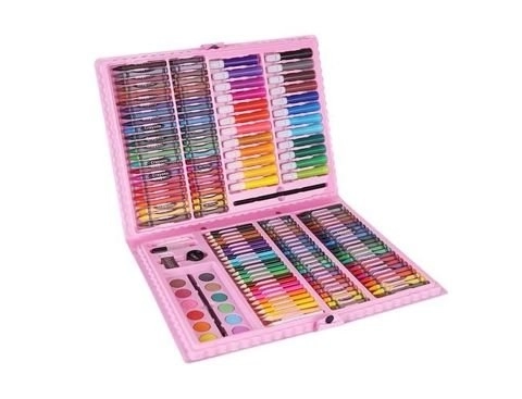 Painting and Drawing Set with Pink Case