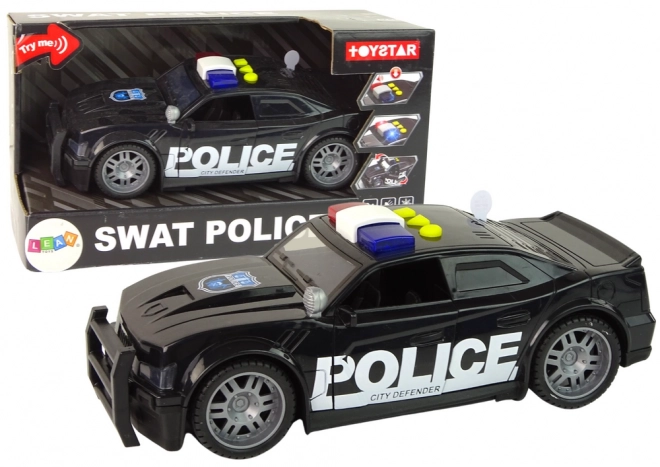 Police Car with Lights and Sounds Black 1:14 Scale