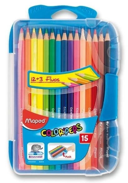 Triangular Colored Pencils Set 15 pcs