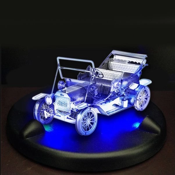 Glowing Stand with Blue LED Lights for METAL EARTH Models