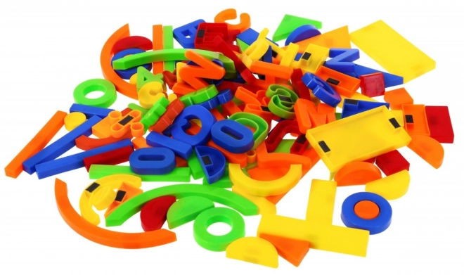 Colorful Magnetic Set for Kids 3+ Educational Toy with Numbers, Letters, Shapes and Lines