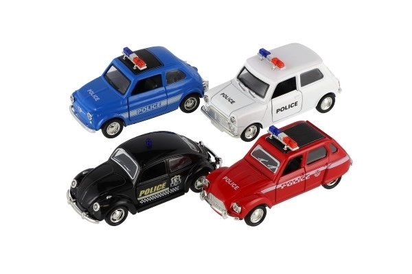 Retro Police Car Toy with Light 11cm