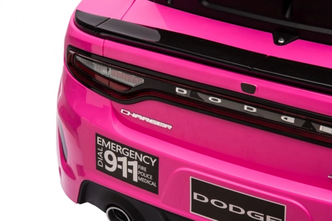 Pink Dodge Charger Ride-On Police Car