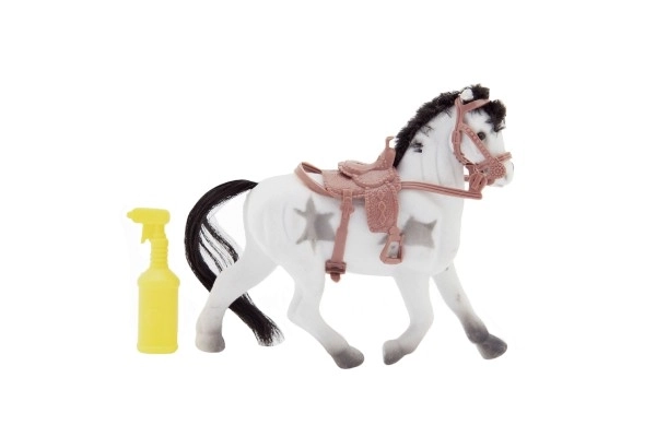 Plastic Horse with Saddle and Accessories