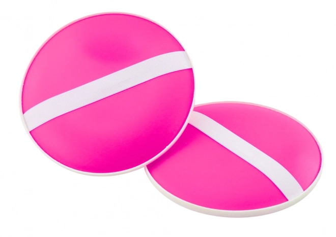 Round Paddle Ball Game with Suction Cups Pink