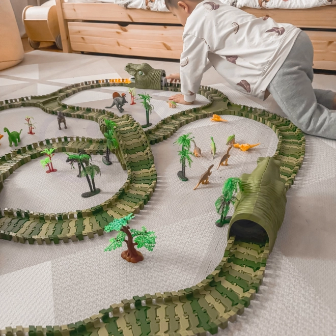 Dinosaur Racing Track with Car and Figures