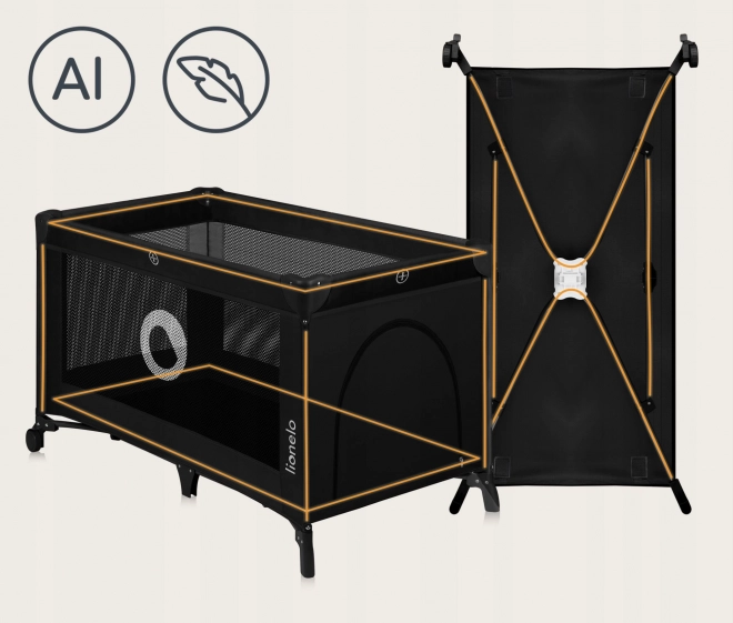 Travel Crib Lionelo Stefi Black Carbon