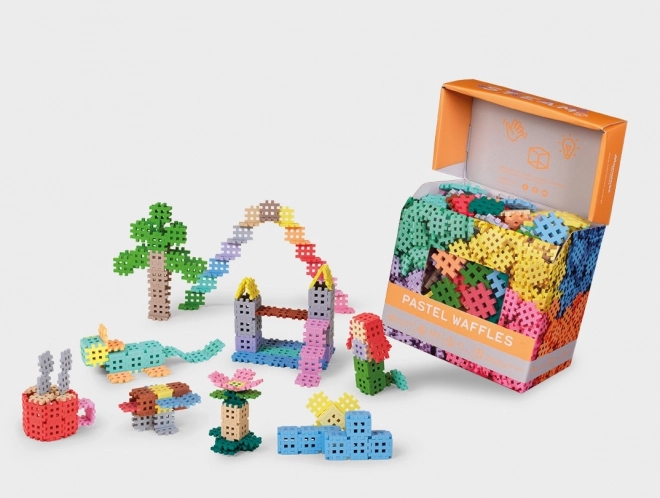 Pastel Waffle Construction Blocks Set 500 Pieces