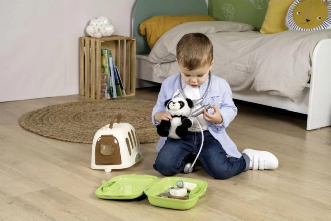 Veterinary Kit with Panda and Carrying Box 2-in-1