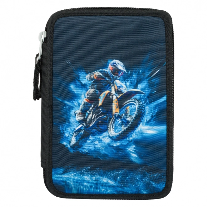 Three-tier School Pencil Case Motorcycle Design