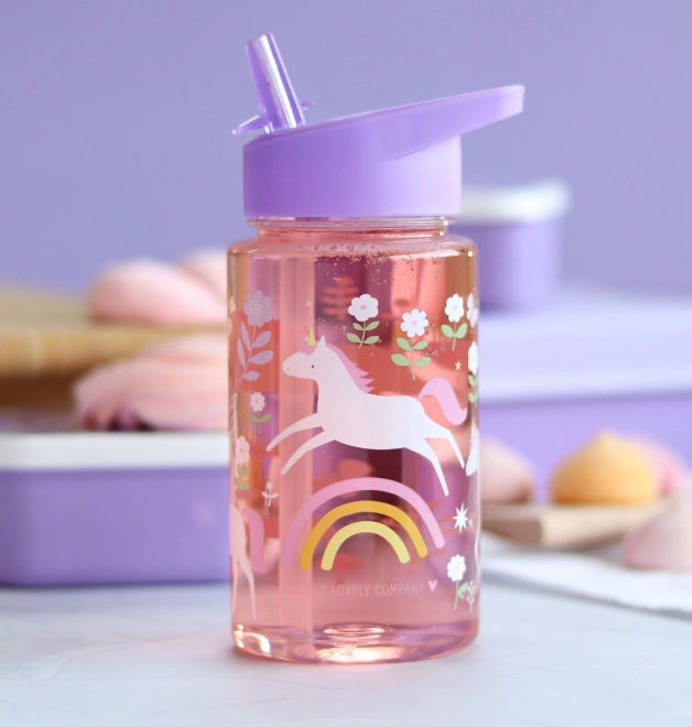 Transparent Unicorns and Rainbow Kids Bottle