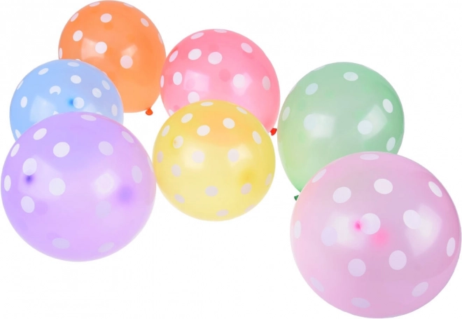 Palloncini colorati con pois bianchi - set da 100 pezzi