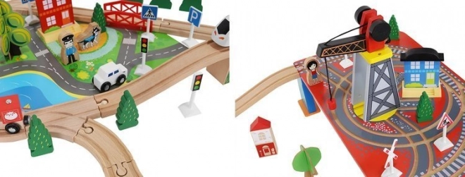 Wooden Battery Operated Train Set