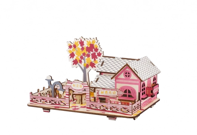 Woodcraft 3D Wooden Autumn House Puzzle