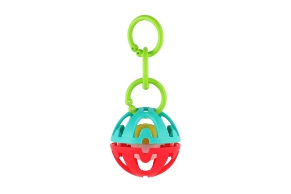 Sonaglio palla/portachiavi per passeggino plastica 22cm su cartone 6m+
