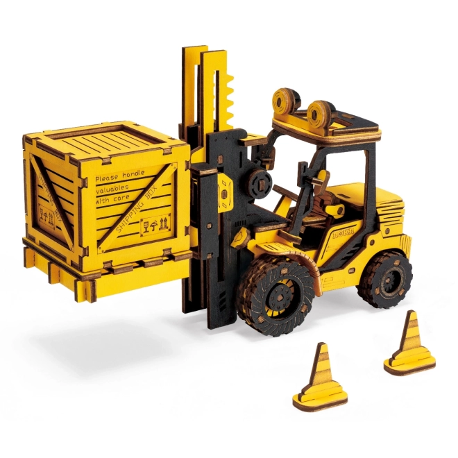 Wooden 3D Puzzle Forklift by RoboTime