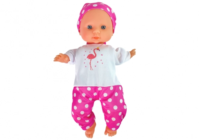 Baby Doll in Pink Dotted Pajamas