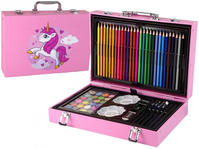 Large Pink Unicorn Art Set with 145 Pieces