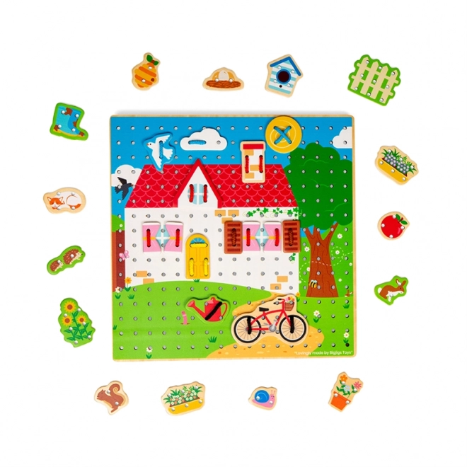 Bigjigs Toys Lacing House Board