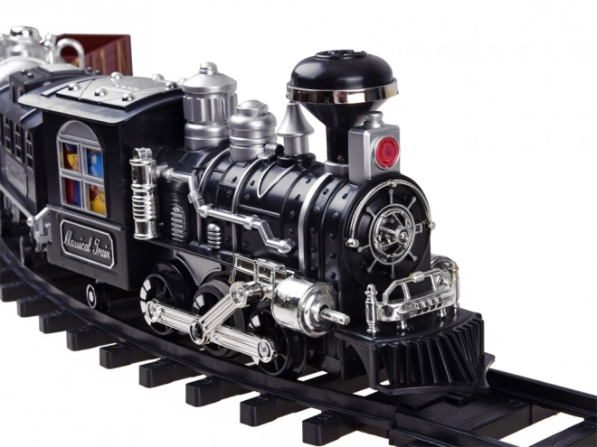 Remote Controlled Train Set with Locomotive and Carriages